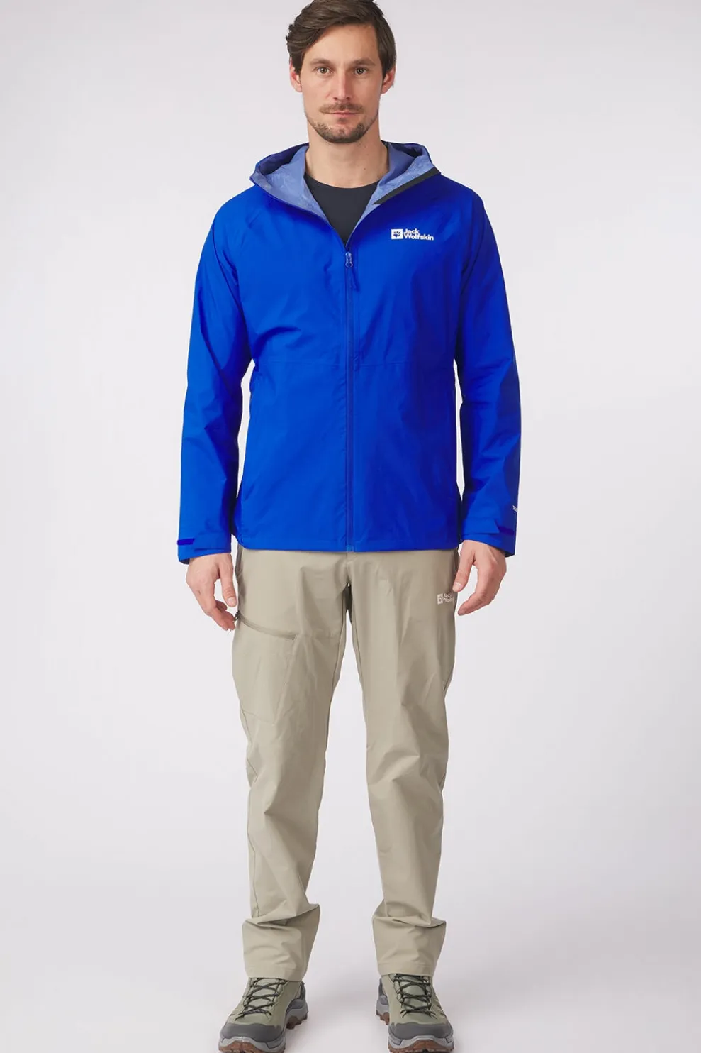 New Jack Wolfskin Regenjas Prelight 2.5L Lt Jkt M Vibrant Blue