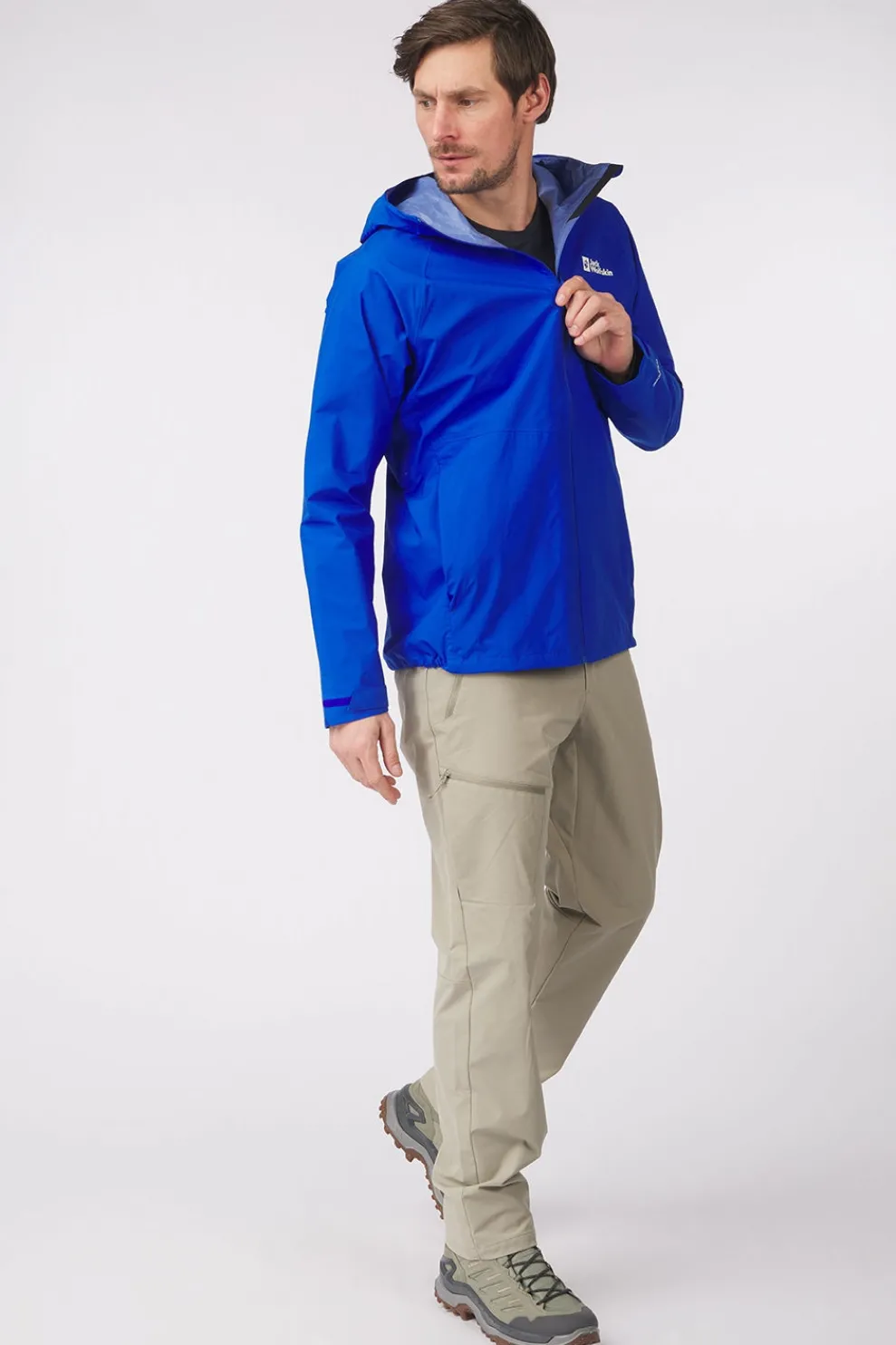 New Jack Wolfskin Regenjas Prelight 2.5L Lt Jkt M Vibrant Blue