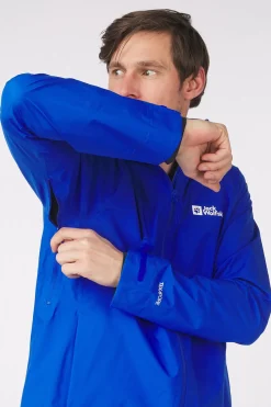 New Jack Wolfskin Regenjas Prelight 2.5L Lt Jkt M Vibrant Blue