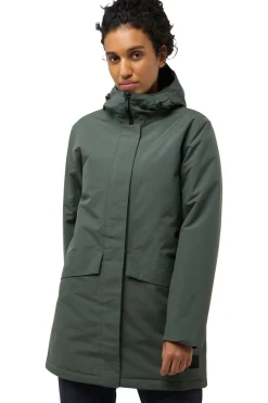 New Jack Wolfskin Regenjas Tempelhof Coat W mid green