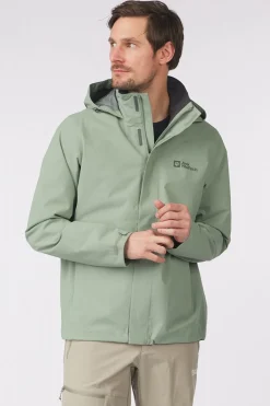 Fashion Jack Wolfskin Regenjas Trailtime 2L Jkt M Eucalyptus