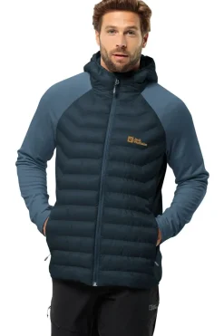 Sale Jack Wolfskin Softshell Jas Routeburn Pro Hybrid M dark blue/mid blue