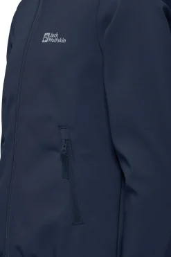 Discount Jack Wolfskin Softshell Jas Fourwinds Jacket Kids Night Blue