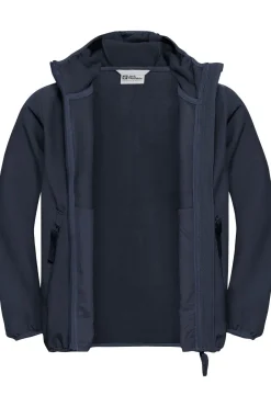 Discount Jack Wolfskin Softshell Jas Fourwinds Jacket Kids Night Blue