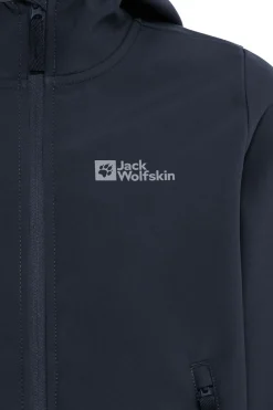 Discount Jack Wolfskin Softshell Jas Fourwinds Jacket Kids Night Blue
