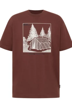 Best Jack Wolfskin T-Shirt Freeroamer T M Tent Dark Rust