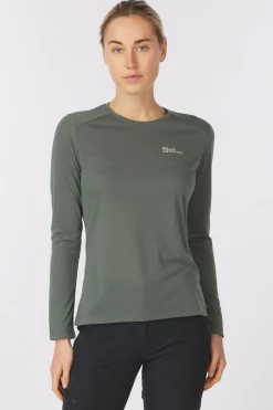 Fashion Jack Wolfskin T-Shirt Vonnan Ls T W Slate Green