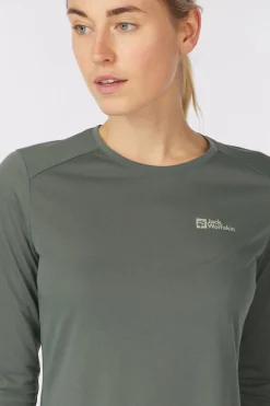 Fashion Jack Wolfskin T-Shirt Vonnan Ls T W Slate Green