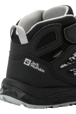 Best Jack Wolfskin Wandelschoenen Woodland 2 Texapore Mid Velcro Kids black/white