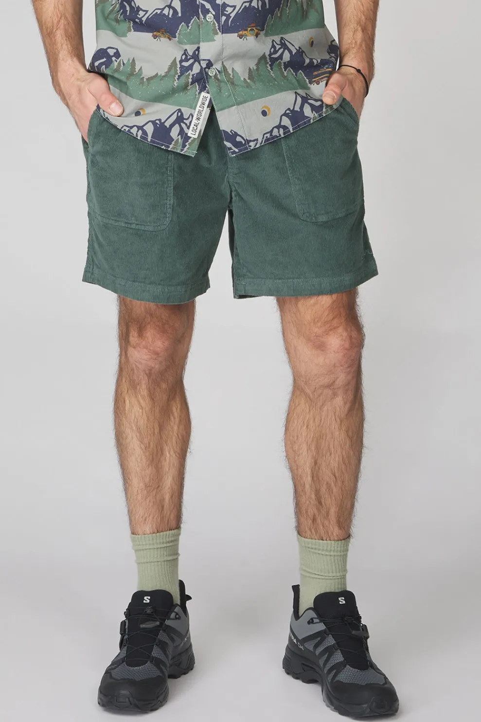 Clearance Kavu Short Take Ten Corduroy Shorts Dark Forest