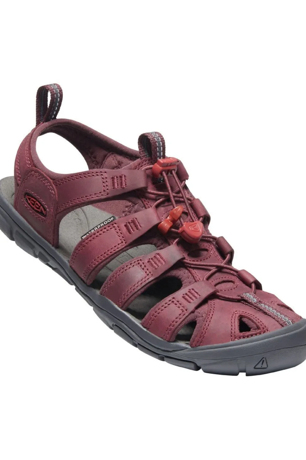 Outlet Keen Sandaal Clearwater Cnx Leather Bordeaux / Maroon