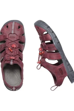 Outlet Keen Sandaal Clearwater Cnx Leather Bordeaux / Maroon