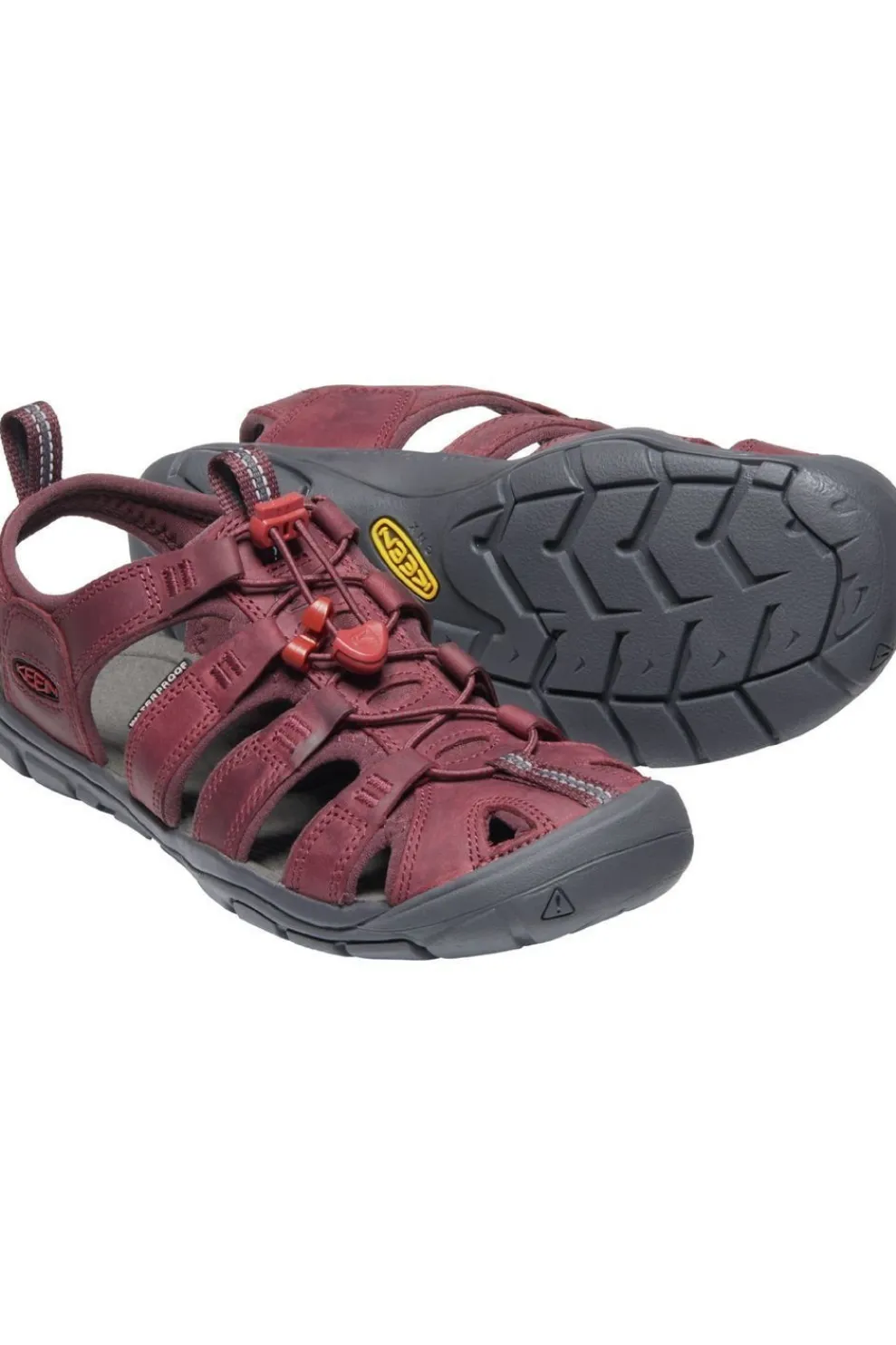 Outlet Keen Sandaal Clearwater Cnx Leather Bordeaux / Maroon