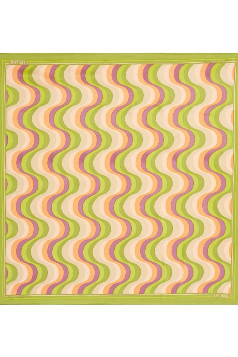 Best King Louie Sjaal Scarf Satin Jiggy Dark Citron