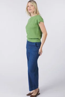 Sale King Louie Trui Audrey Top Rocky Ajour Denim Blue