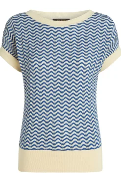 Sale King Louie Trui Boatneck Top Tide Denim Blue