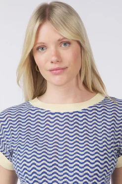 Sale King Louie Trui Boatneck Top Tide Denim Blue