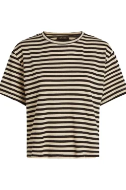 New King Louie T-Shirt Boxy Tee Chopito Stripe Light Grey Denim