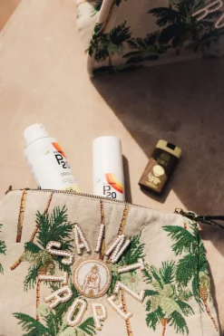 Fashion Kiwi Strandtas Pochette Class Palmier St Tropez Kaki