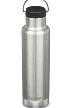 Fashion Klean Kanteen Drinkfles Insulated Classic 20Oz/592Ml (With Loop Cap) silver