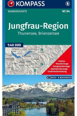 Sale KOMPASS Boek Jungfrau Region 84 Gps R/V Wp Thunersee Brienzersee 9029