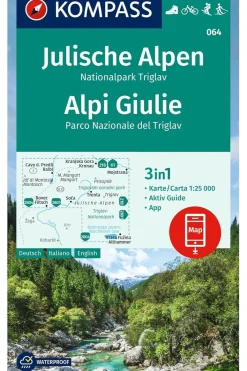 Fashion KOMPASS Julische Alpen 064 GPS r/v wp D/I NP Triglav +AG 9028