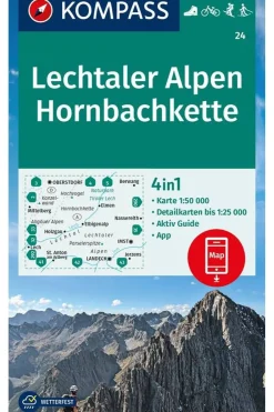 Hot KOMPASS Lechtaler Alpen 24 GPS wp Hornbachkette +AG 9028