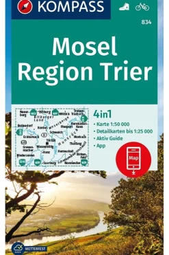 Clearance KOMPASS Mosel 834 Region Trier GPS r/v wp +AG 9027