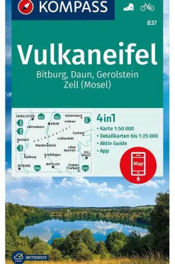 Vulkaneifel 837 GPS wp kom. Bitburg Daun Gerolstein Zell + AG-KOMPASS Outlet