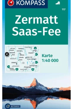 Zermatt - Saas Fee 117 GPS wp r/v komp.-KOMPASS Online