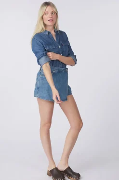 New Levi's Hemd Doreen Utility Dark Indigo - Worn In I'M Fun