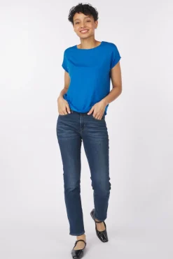 Best Levi's Jeans 724 High Rise Straight Indigo Stripe Terra