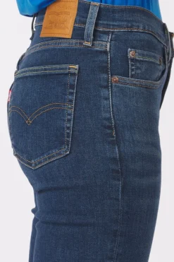 Best Levi's Jeans 724 High Rise Straight Indigo Stripe Terra