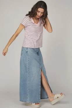 Rok Ankle Column Skirt Med Indigo - Worn In-Levi's Discount