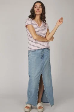 Rok Ankle Column Skirt Med Indigo - Worn In-Levi's Discount