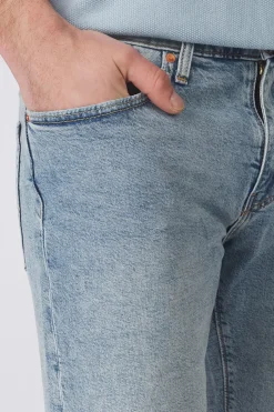 Online Levi's Short 405 Standard Light Indigo - Worn In Linen Seed Stitch Ni