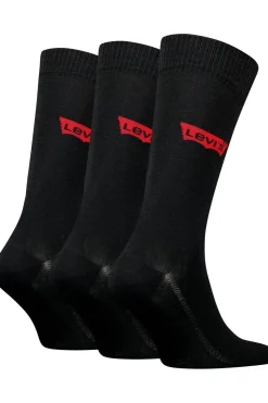 Outlet Levi's Sokken Regular Cut Bad Wing Logo 3Pack Black