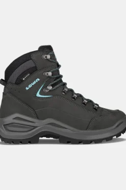 Clearance LOWA Wandelschoenen Renegade Evo Gore-tex Mid Asphalt/Turqoise