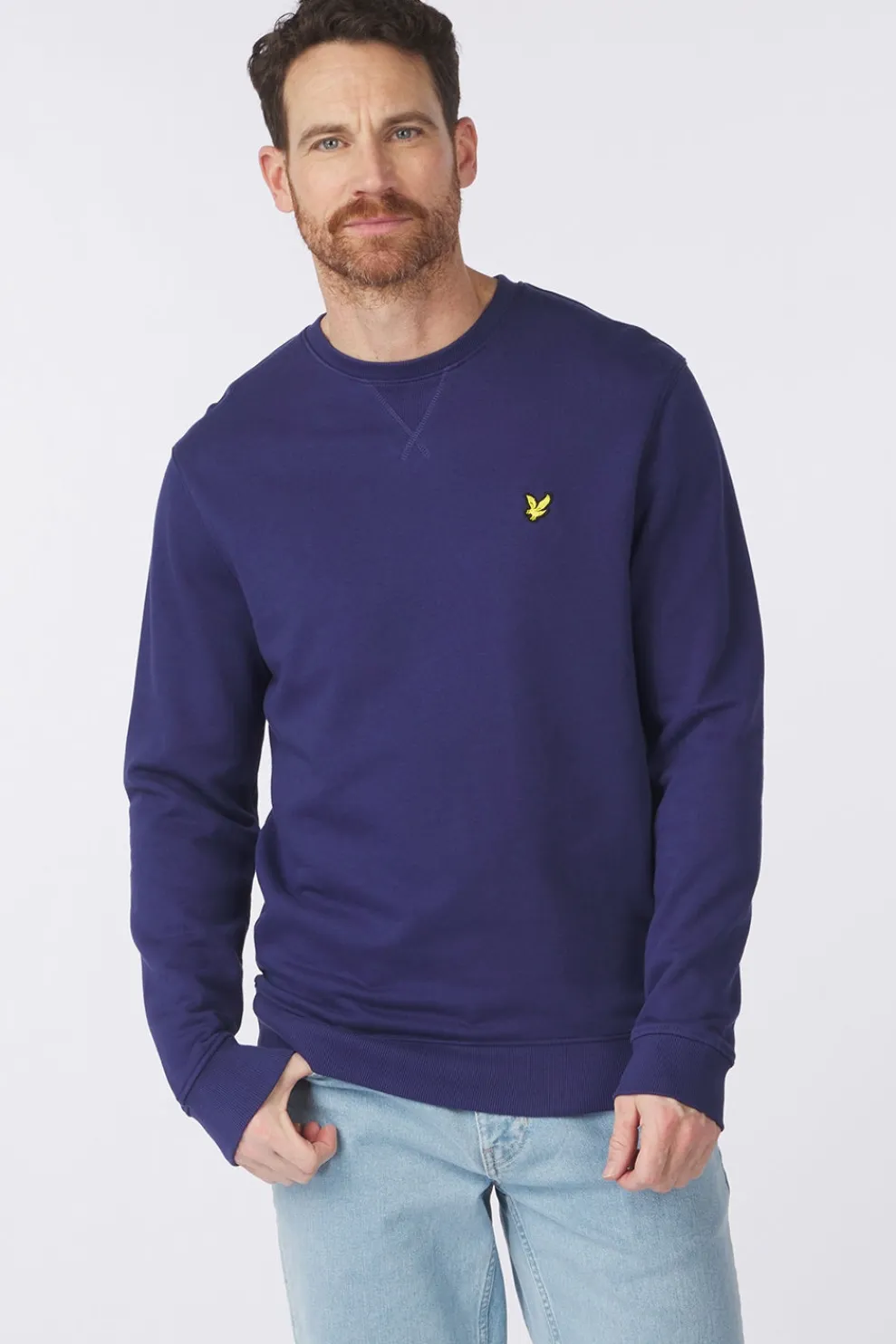 Clearance Lyle & Scott Crew Neck Deep Indigo