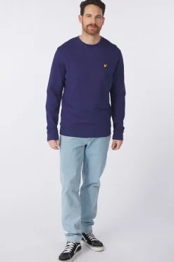 Clearance Lyle & Scott Crew Neck Deep Indigo