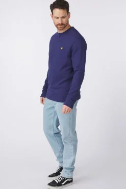 Clearance Lyle & Scott Crew Neck Deep Indigo