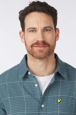 Hemd Houndstooth Check Flannel Vintage-Lyle & Scott Hot