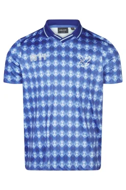 Clearance Lyle & Scott Polo Printed Argyle Now Blue