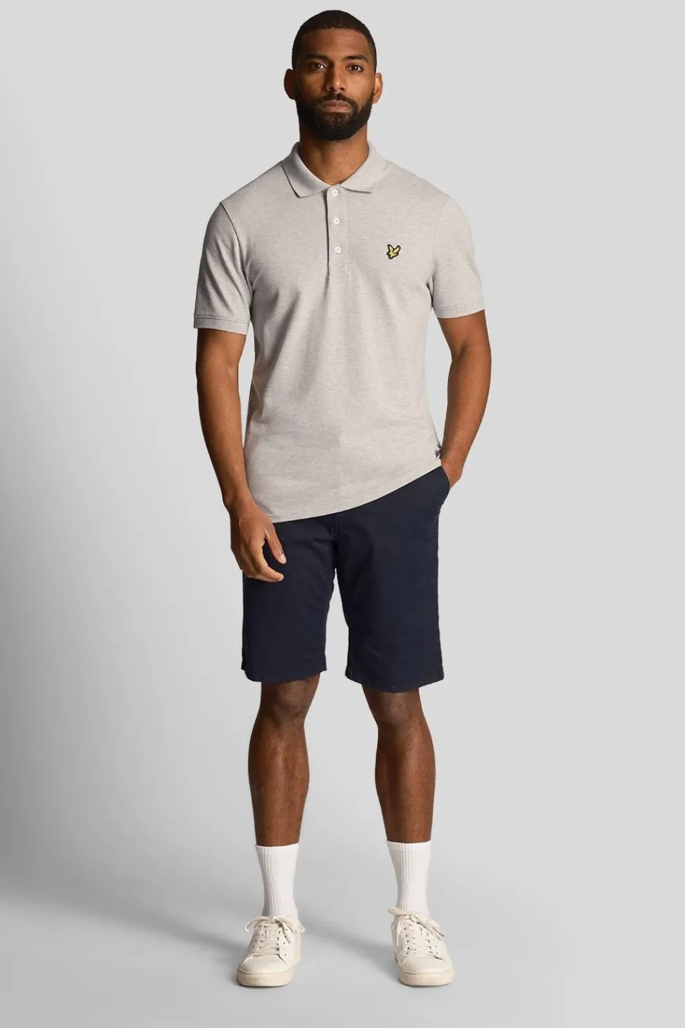 Hot Lyle & Scott Short Anfield Chino Dark Navy