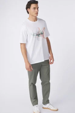 Clearance Lyle & Scott T-Shirt 3D Line Graphic Legacy Mulled Basil