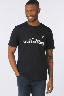 T-Shirt Mountain Outline Graphic Graphics-Lyle & Scott Online