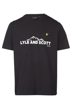 T-Shirt Mountain Outline Graphic Graphics-Lyle & Scott Online