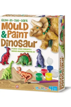 Speelgoed Mould And Paint Glow Dinosaurs-4M Discount