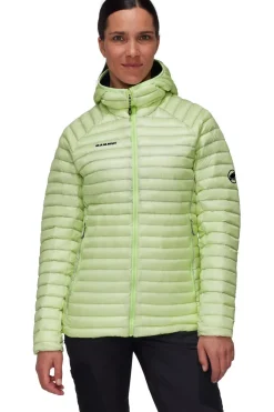 New Mammut Donsjas Aenergy In Hooded Jacket Women Lime Green