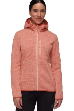 Clearance Mammut Fleece Arctic Iv Ml Hooded Jacket Women Salmon pink